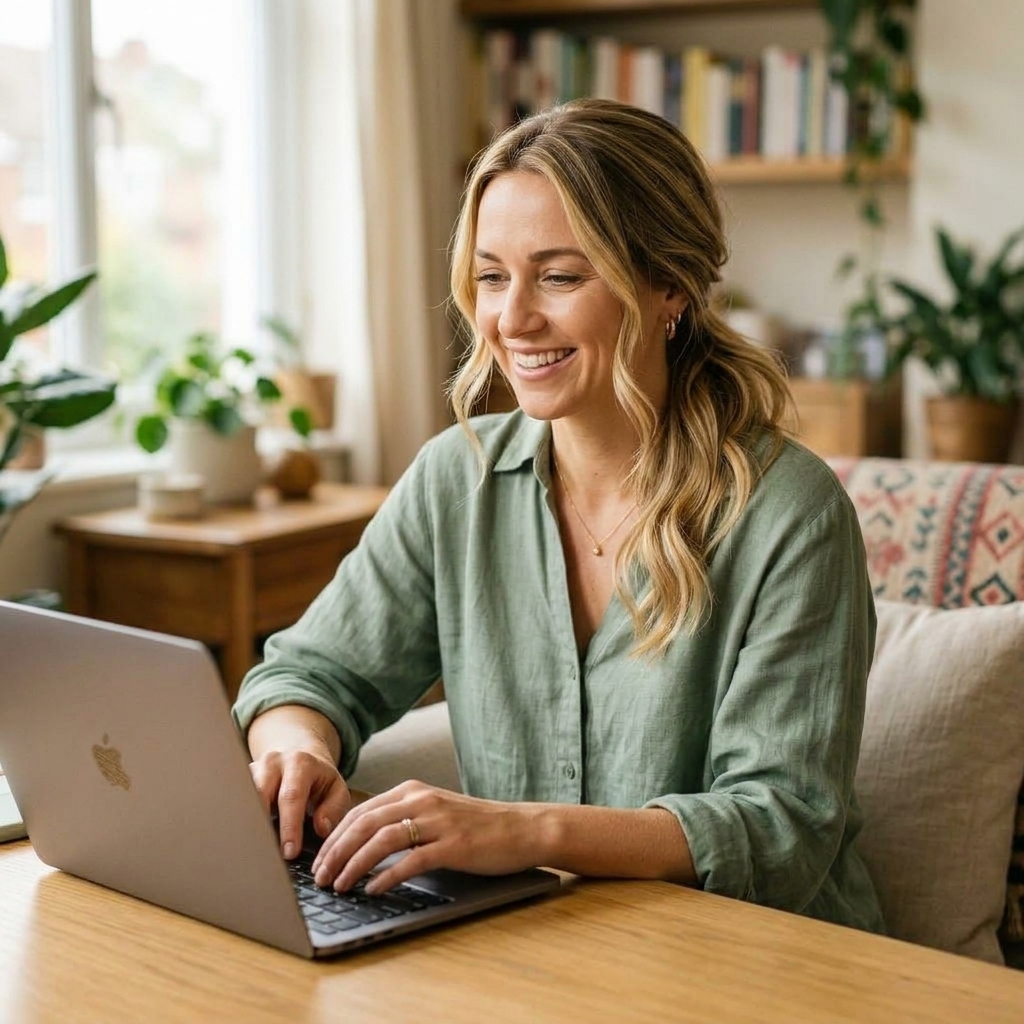 Emma working